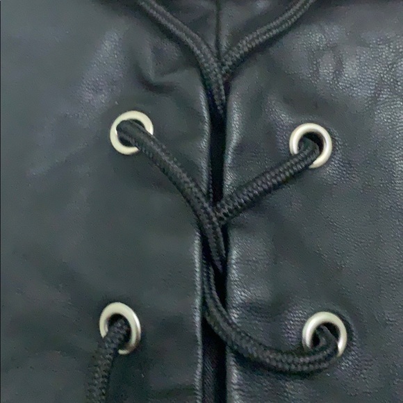 Pleather Tie up Mini Skirt - Picture 3 of 3